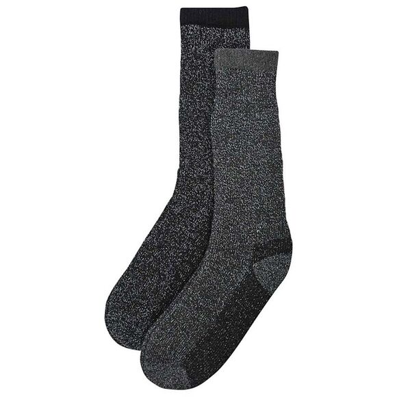 Black & Gray Mens Heated Thermal 2 Pack Winter Socks - Picture 2 of 6